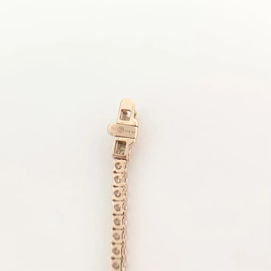 Thin Diamond Tennis Necklace 14K Pink Rose Gold, 18 Inches, 8.50 CTW - 9