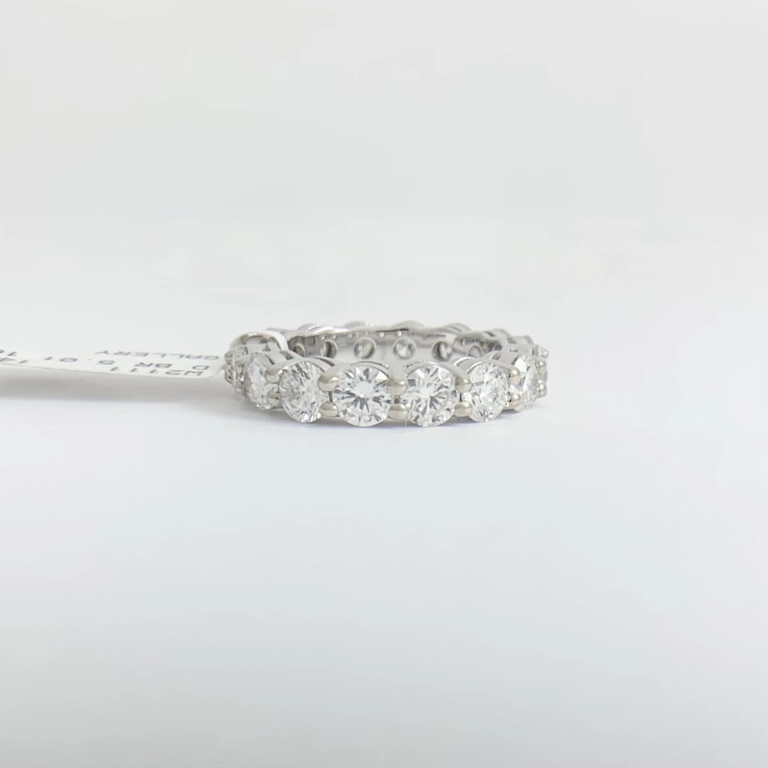 Round Diamond Eternity Ring Wedding Band 14K White Gold, Size 7.5, 5.01 CTW - 7