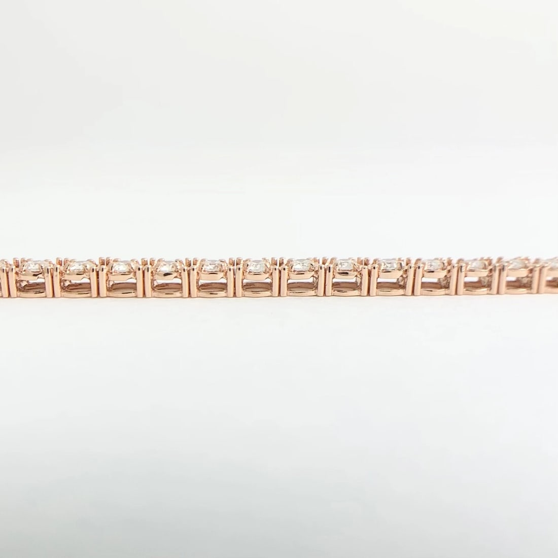 Round Diamond Illusion-Set Tennis Bracelet 14K Pink Rose Gold 7 Inches, 3.05 CTW - 9