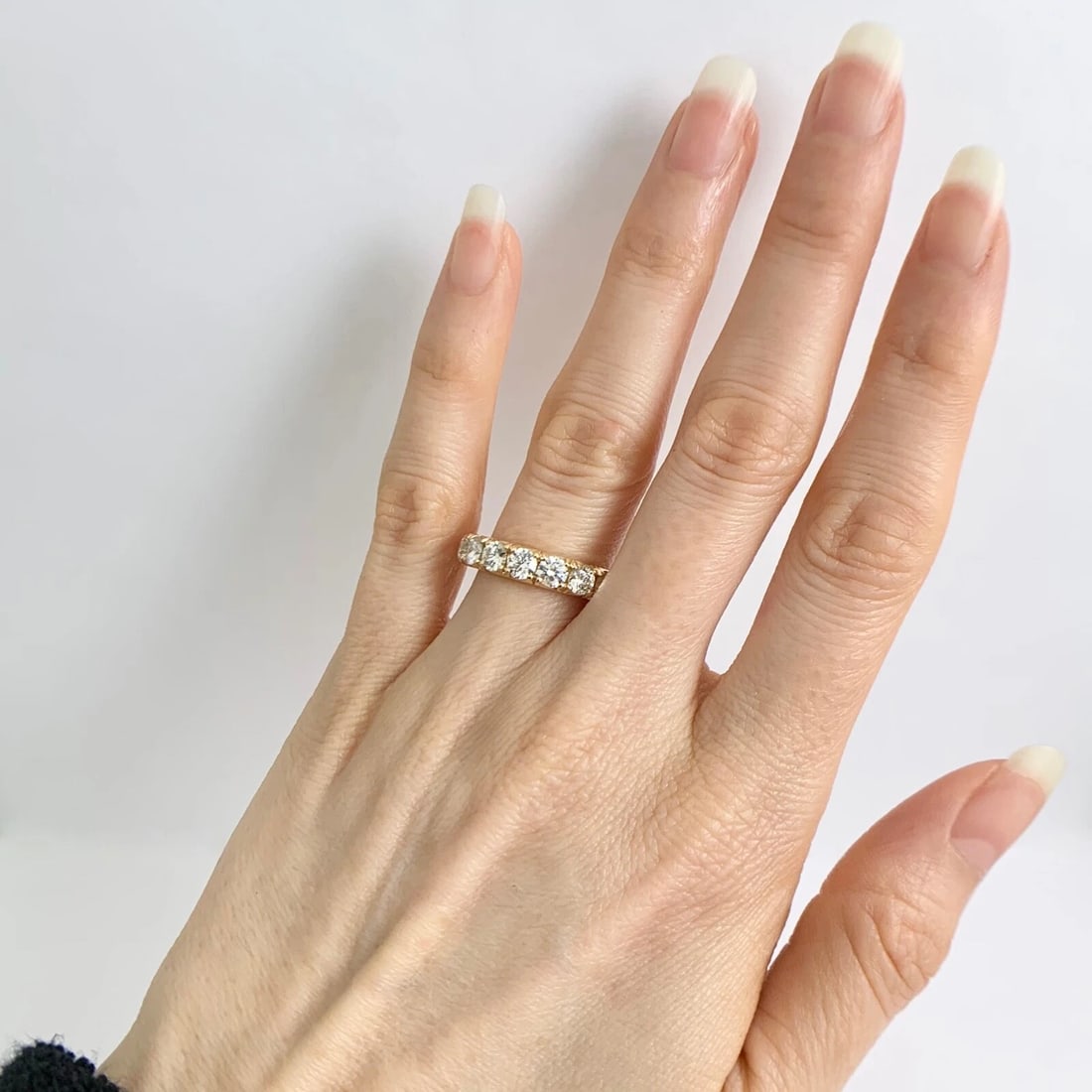 Round Diamond Eternity Ring Wedding Band 14K Yellow Gold, Size 6, 3.35 CTW - 4