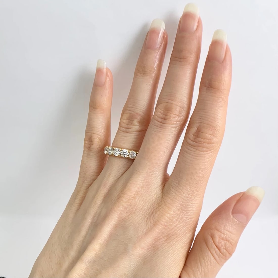 Round Diamond Eternity Ring Wedding Band 14K Yellow Gold, Size 6, 3.35 CTW - 5