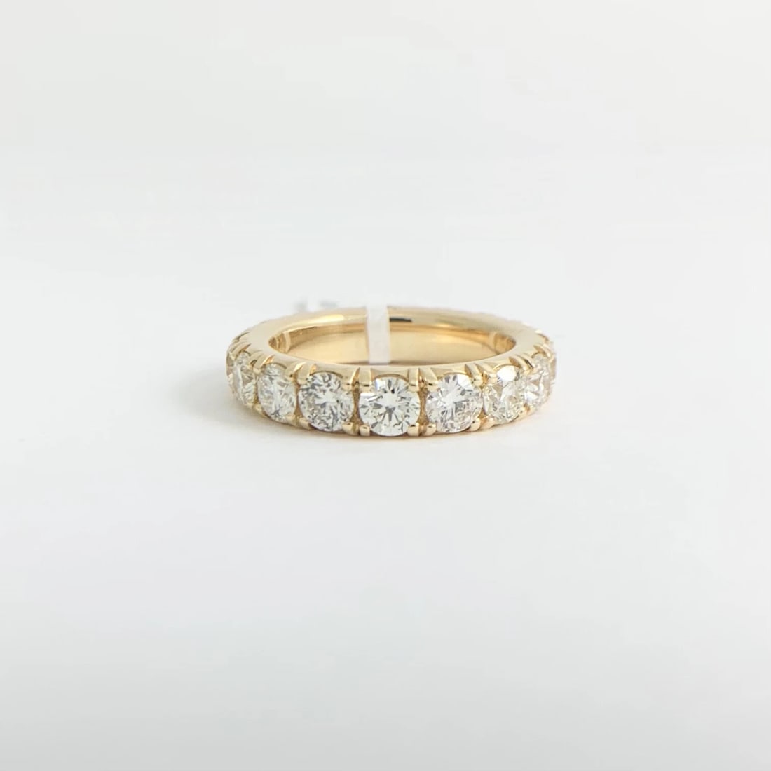 Round Diamond Eternity Ring Wedding Band 14K Yellow Gold, Size 6, 3.35 CTW - 7