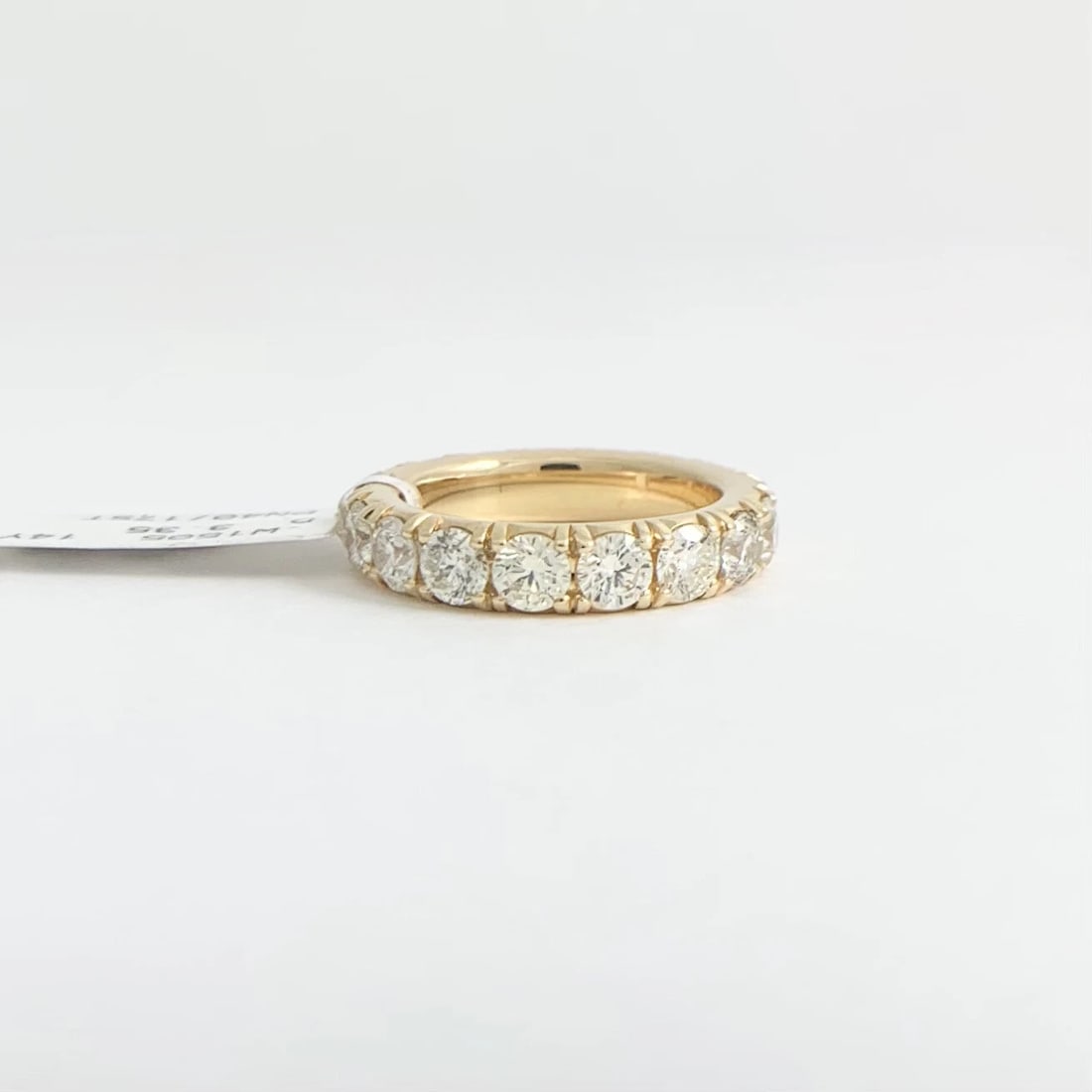 Round Diamond Eternity Ring Wedding Band 14K Yellow Gold, Size 6, 3.35 CTW - 8