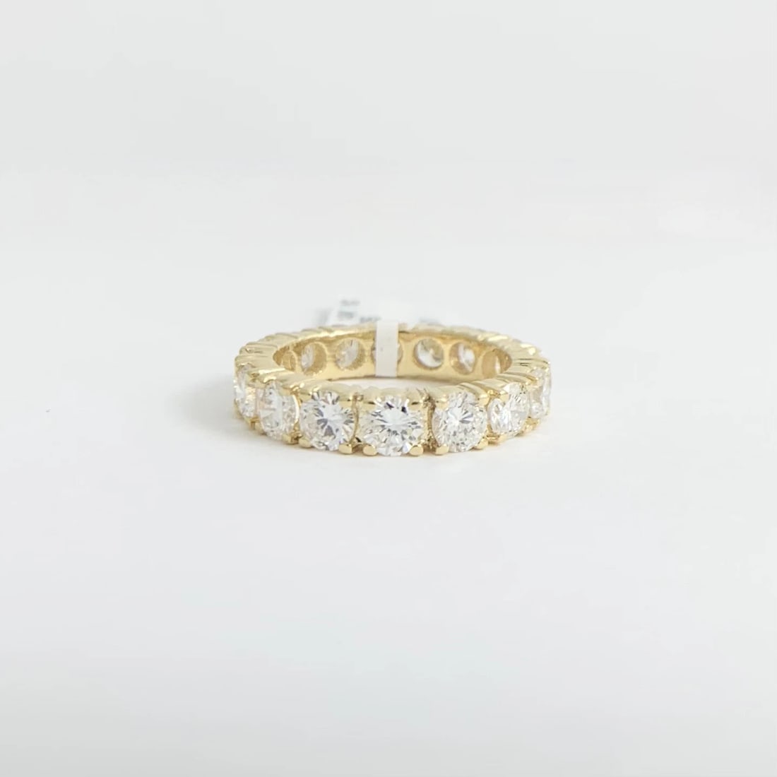 Round Diamond Eternity Ring Wedding Band 14K Yellow Gold, Size 5.5, 3.05 CTW - 5