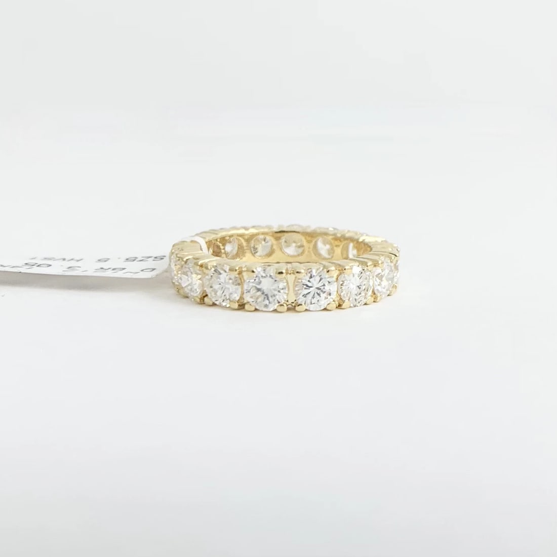 Round Diamond Eternity Ring Wedding Band 14K Yellow Gold, Size 5.5, 3.05 CTW - 6