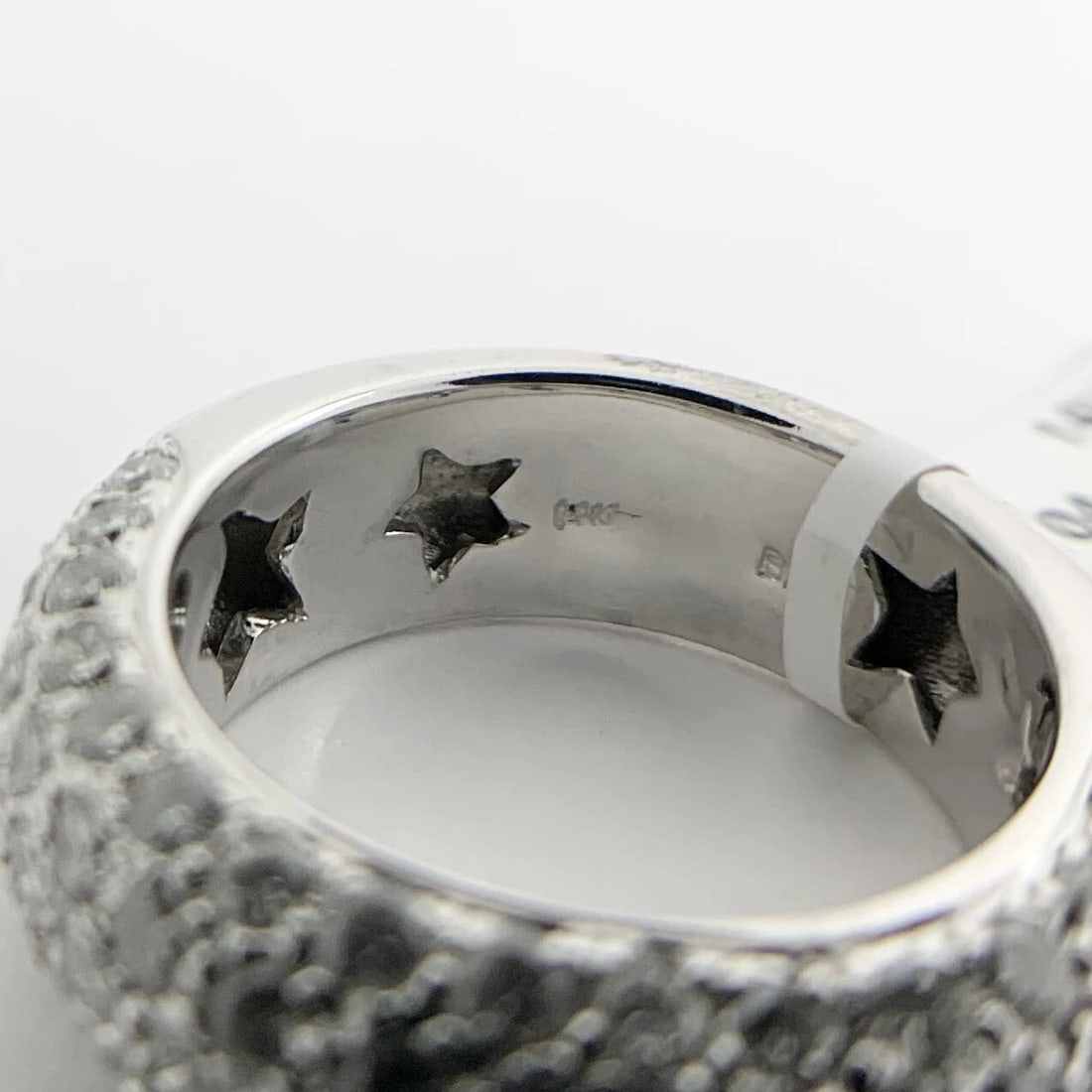 Wide Pave Diamond Dome Ring Statement Band 14K White Gold, 3.04 CTW - 9