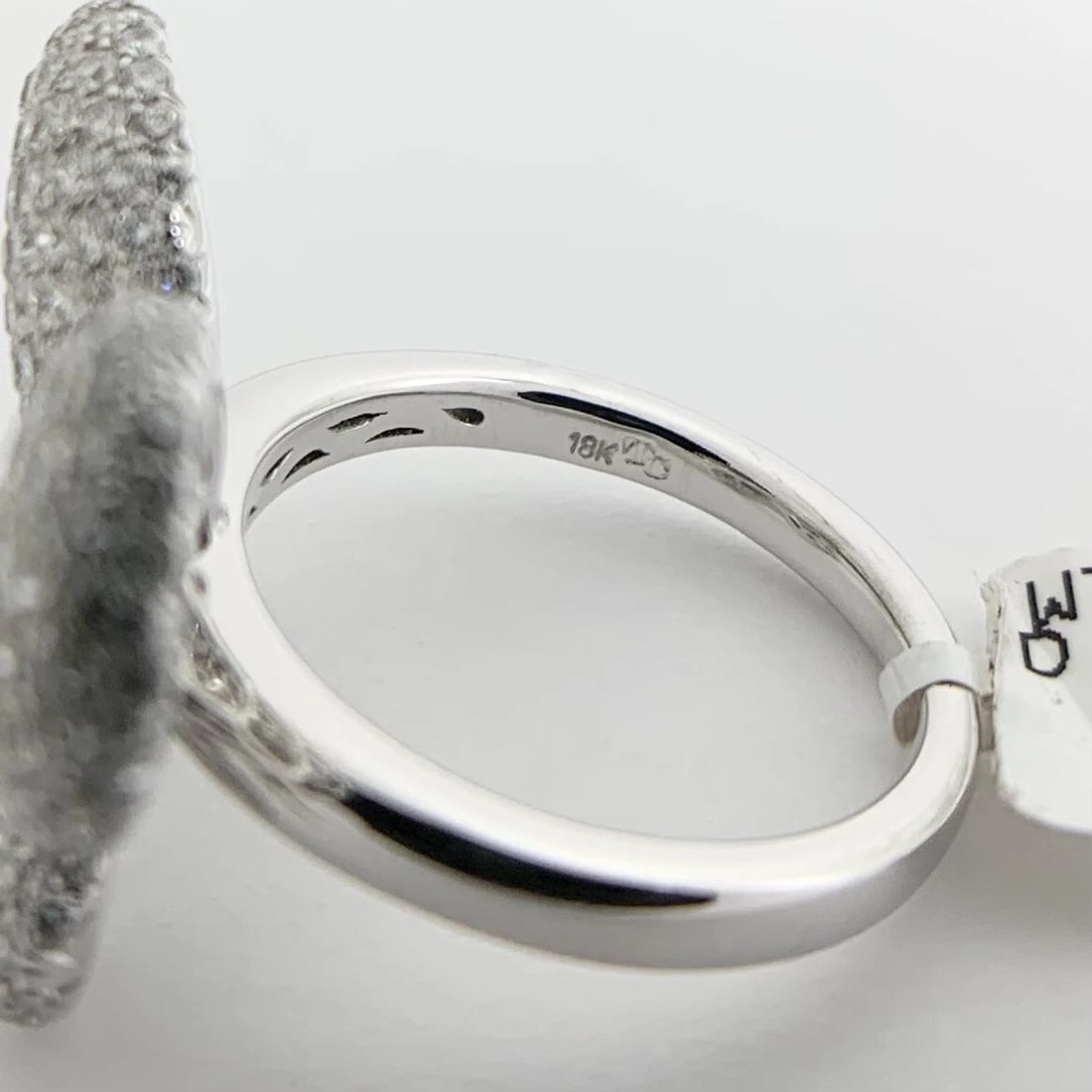 Pave Diamond Butterfly Statement Cocktail Ring 18K White Gold, 2.69 CTW - 11