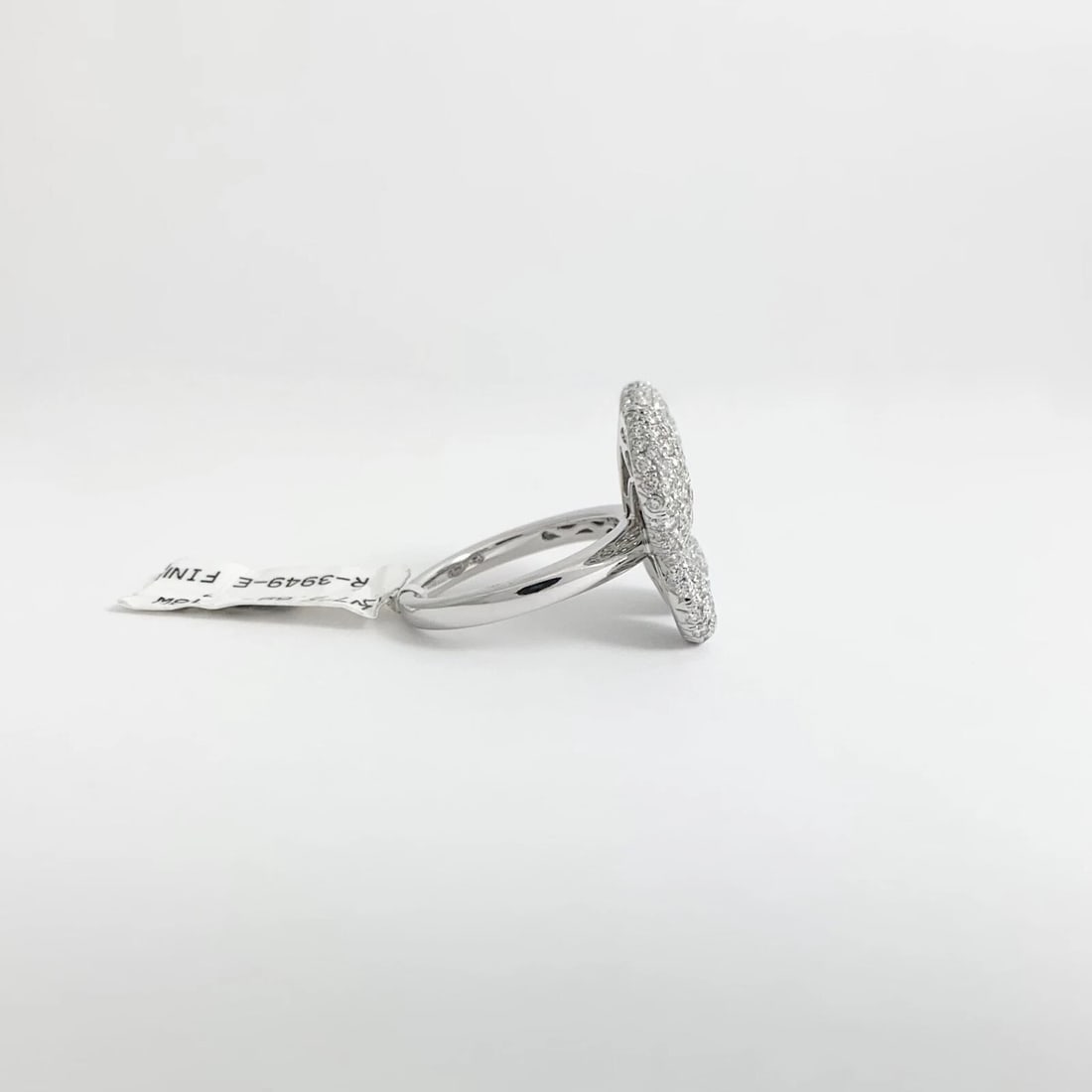 Pave Diamond Butterfly Statement Cocktail Ring 18K White Gold, 2.69 CTW - 9