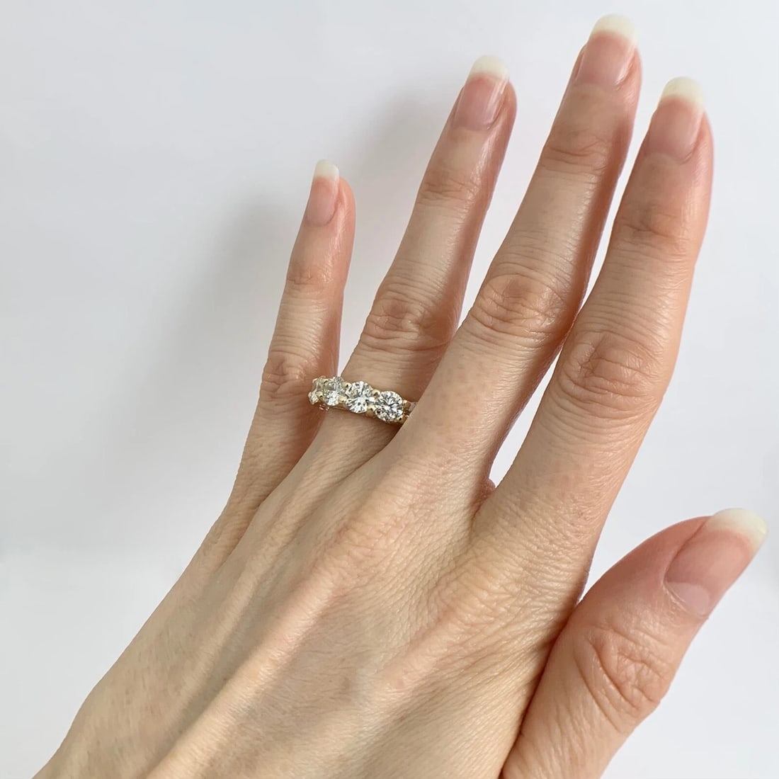 Round Diamond Eternity Ring Wedding Band 14K Yellow Gold, Size 6, 7.10 CTW - 5