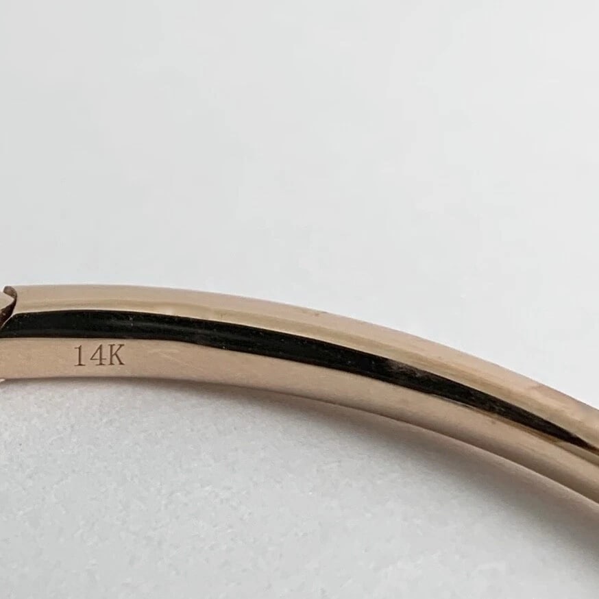 Diamond Bangle Bracelet With Clasp 14K Pink Rose Gold, 2.05 CTW, 15.32 Grams - 11
