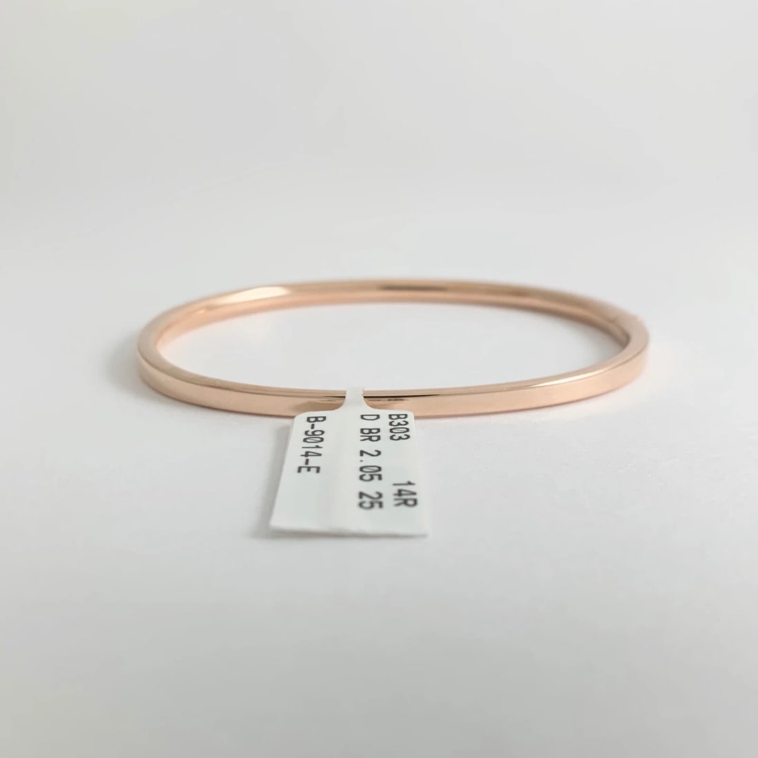 Diamond Bangle Bracelet With Clasp 14K Pink Rose Gold, 2.05 CTW, 15.32 Grams - 9