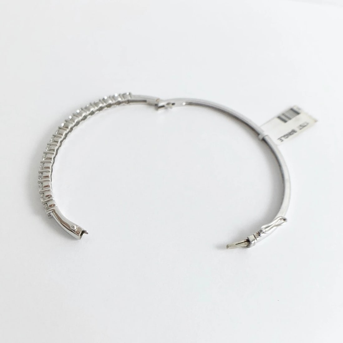 Diamond Bangle Bracelet 14K White Gold, 4.04 CTW, 12.73 Grams - 10