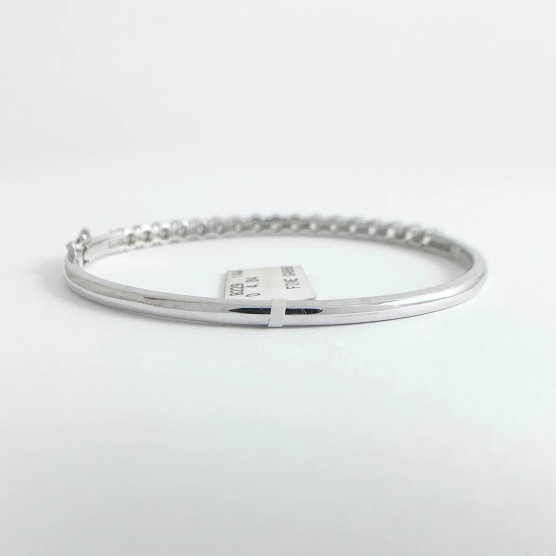 Diamond Bangle Bracelet 14K White Gold, 4.04 CTW, 12.73 Grams - 9