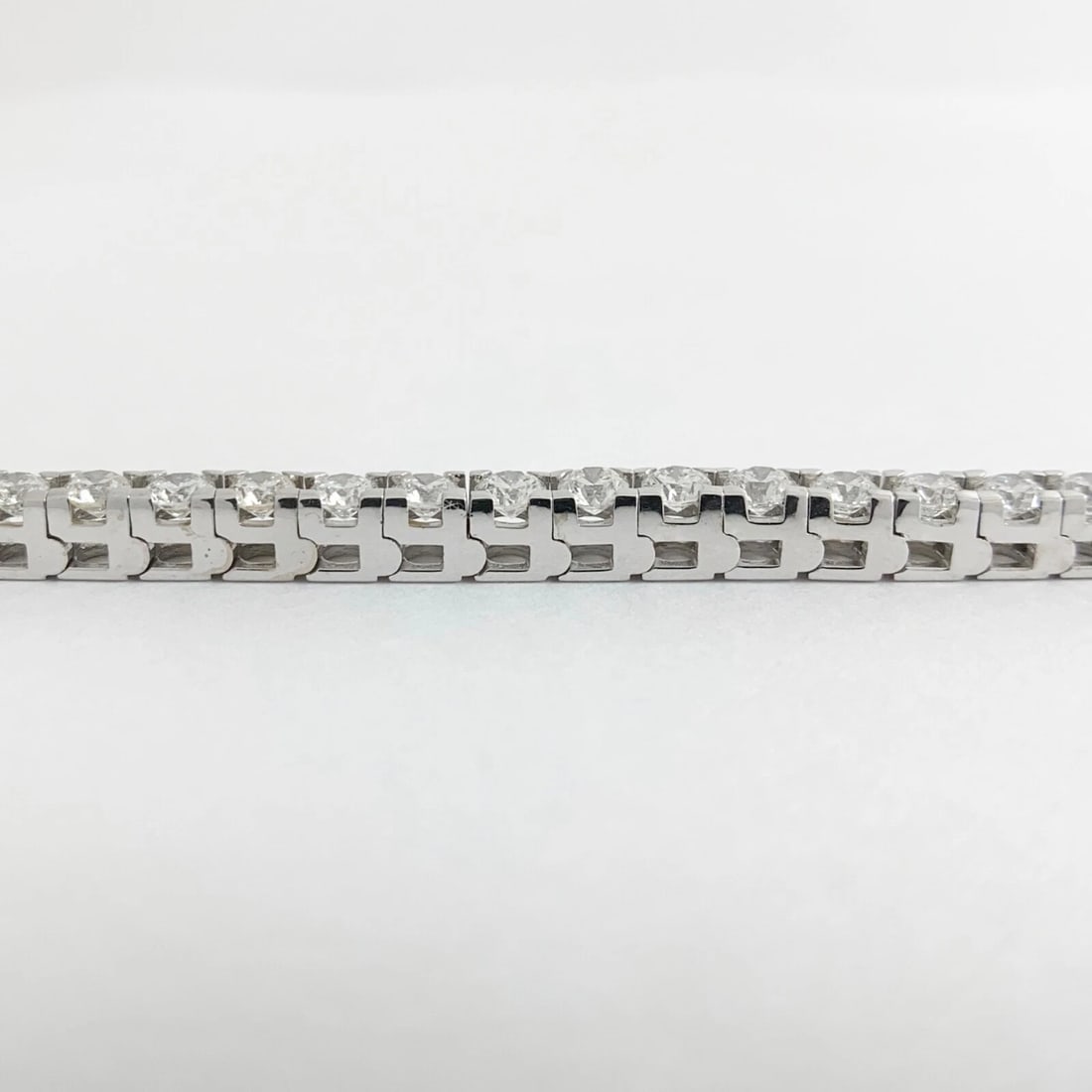 Round Diamond Tennis Bracelet 14K White Gold, 5.01 CTW, 7 Inches, 14.56 Grams - 8