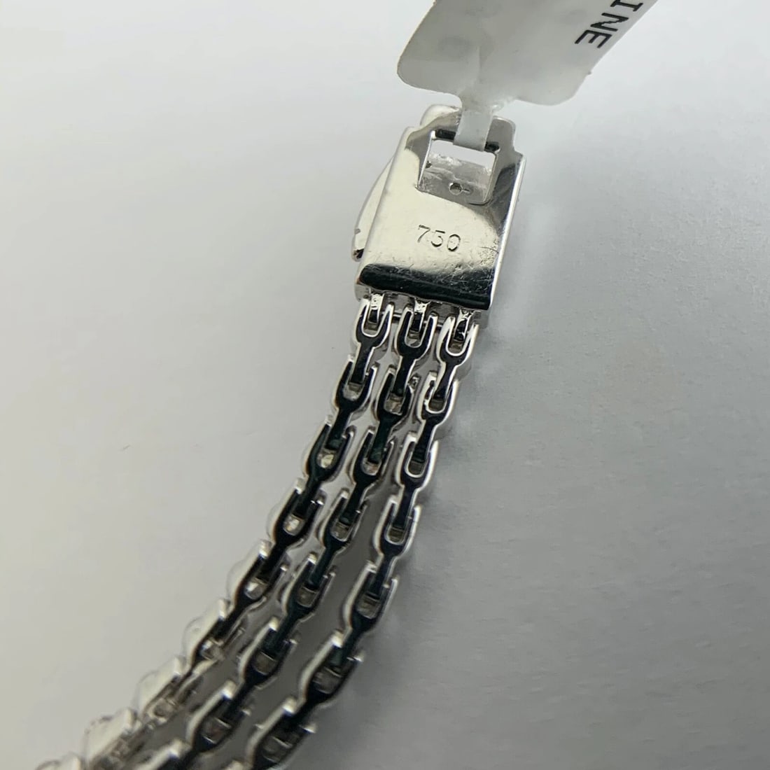 Multistrand 3-Row Diamond Bracelet 18K White Gold, 8.25 CTW, 7 Inches, 23.47 Gr - 11