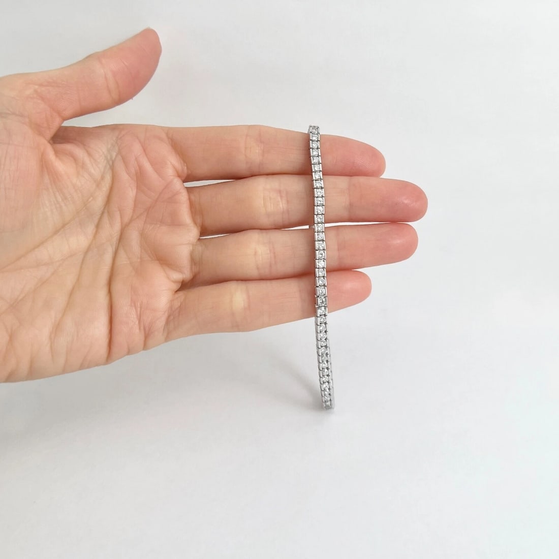 Channel-Set Diamond Tennis Bracelet 14K White Gold, 2.25 CTW, 12.71 Grams - 2