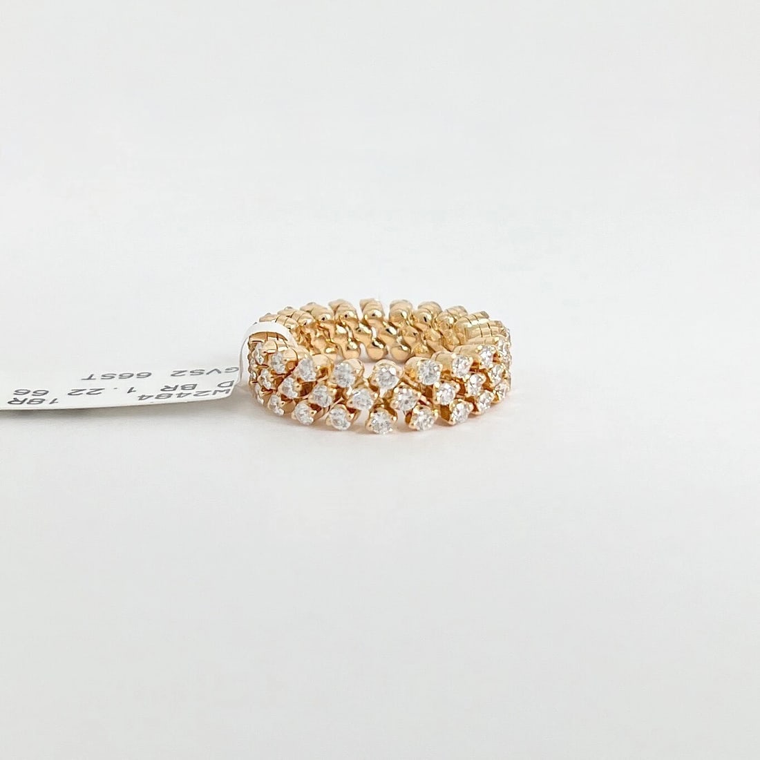 Adjustable Diamond Eternity Ring Wedding Band 18K Rose Gold, Size 2-10, 1.22 CTW - 11
