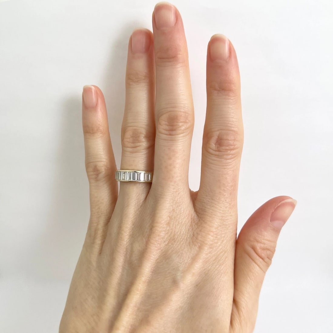 Baguette Diamond Channel-Set Band Ring 14K Yellow Gold, .95 CTW - 3