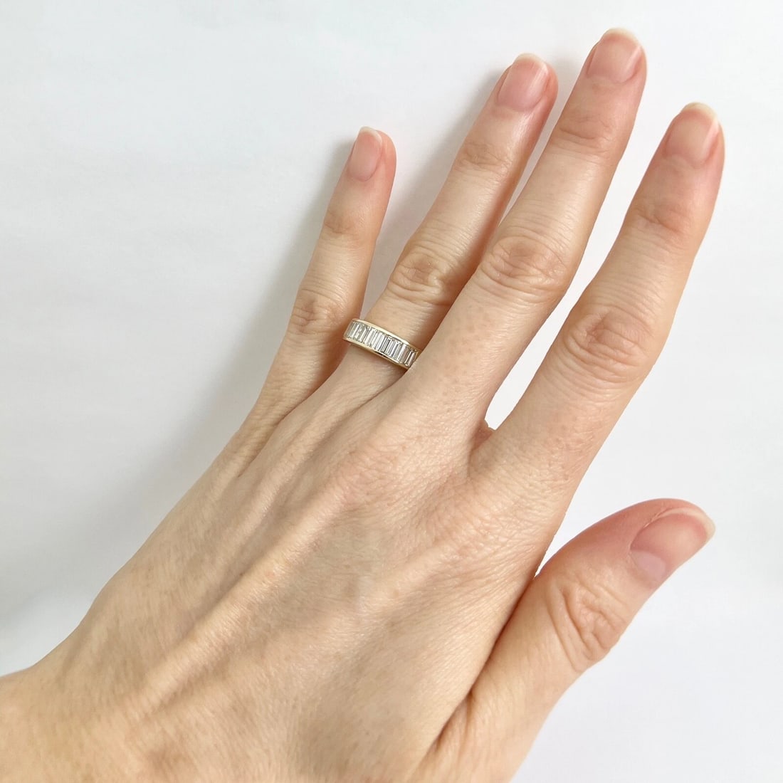 Baguette Diamond Channel-Set Band Ring 14K Yellow Gold, .95 CTW - 5