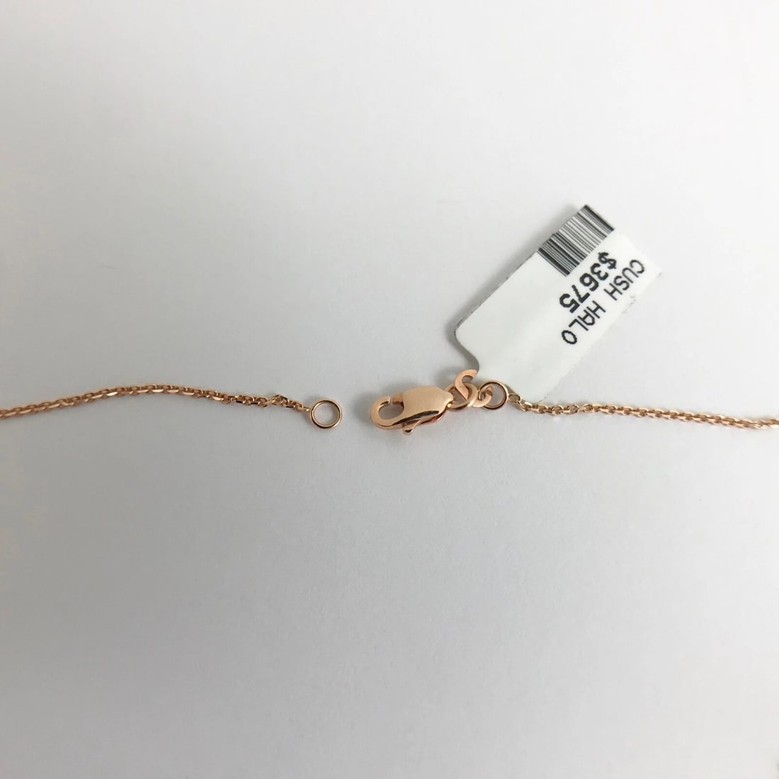 Round Diamond Halo Pendant Necklace 14K Pink Rose Gold, .44 CTW - 9