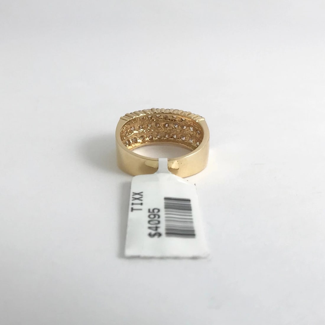 Wide 3-Row Diamond Statement Band Ring in 14K Yellow Gold 1.05 CTW, 4.33 Grams - 10