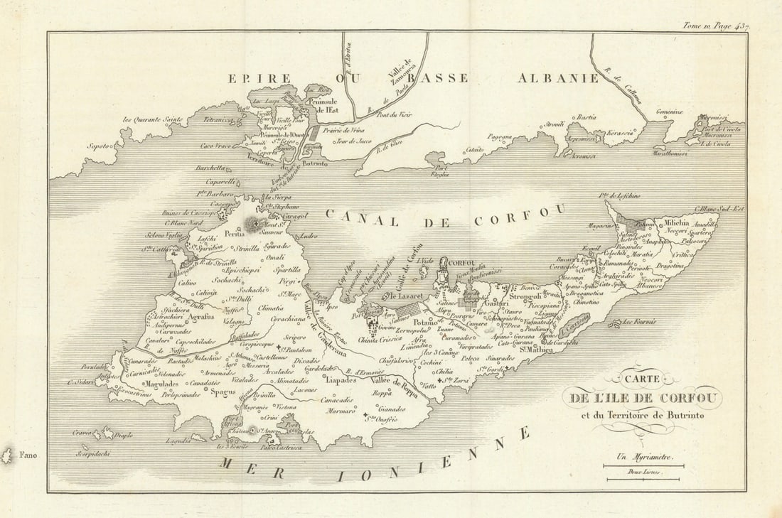 Corfu—Siege 1798-99 & Territory of Butrinto (Buthrotum)—Greece 1818 old map: Title: Corfu—Siege 1798-99 & Territory of Butrinto (Buthrotum)—Greece 1818 old map Description: Carte de L'ile de Corfou et du Territoire de Butrinto [Island of Corfu and the Territory of