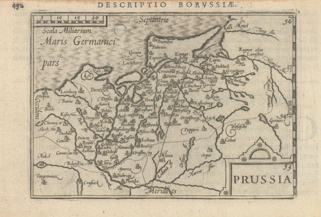 Borussiae / Prussia by Bertius/ Langenes. Northern Poland & Kaliningrad 1603 map (1 of 1)