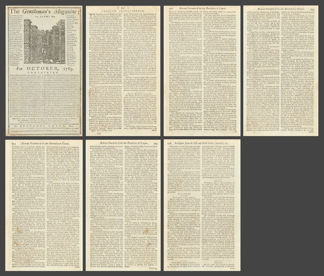 French Revolution news report. Declaration of Rights. March on Versailles 1789 (1 of 1)