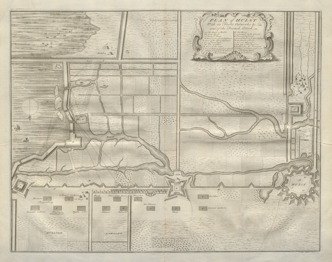 Plan of Hulst with its forts, outworks &c. in 1702 Netherlands. DU BOSC 1736 map: Title: Plan of Hulst with its forts, outworks &c. in 1702 Netherlands. DU BOSC 1736 map Description: Plan of Hulst with its forts, outworks &c. and of the French attack' by Du Bosc, Claude.