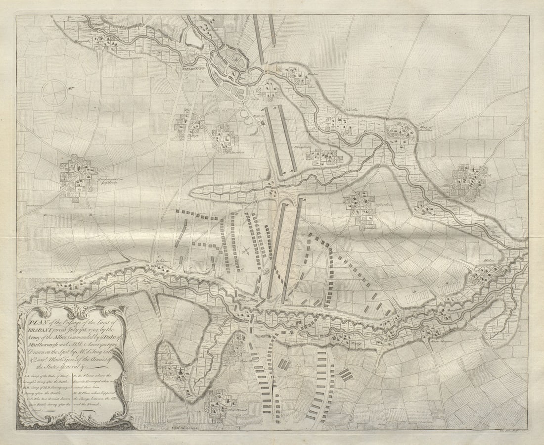 Passage of the lines of Brabant 1705. Elixheim/Eliksem Belgium. DU BOSC 1736 map: Title: Passage of the lines of Brabant 1705. Elixheim/Eliksem Belgium. DU BOSC 1736 map Description: Plan of the passage of the lines of Brabant forced July 18, 1705 by the Army of the Allies commande