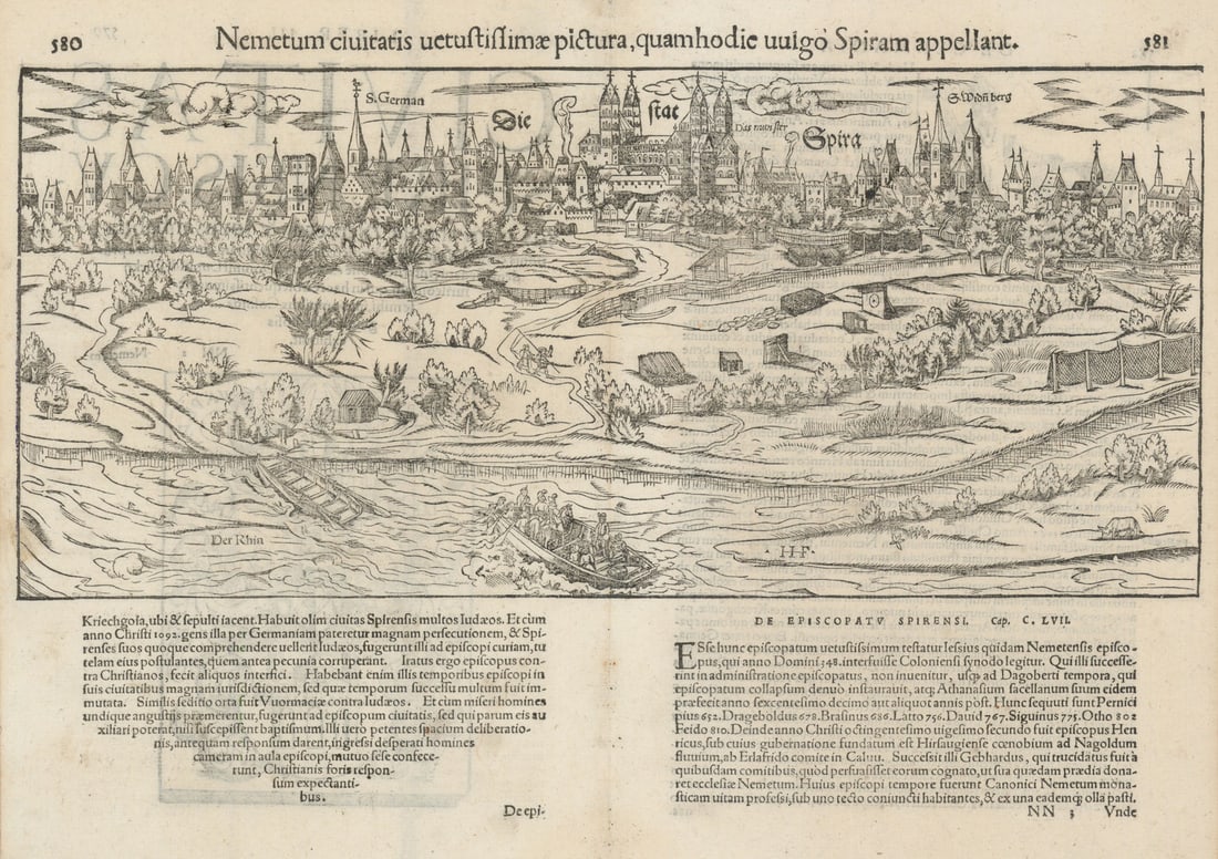 Die State Spira. Nemetum… vulgo Spiram. Speyer, Germany. MÜNSTER 1572 old map: Title: Die State Spira. Nemetum… vulgo Spiram. Speyer, Germany. MÜNSTER 1572 old map Description: Die State Spira - Nemetum civitatis vetustissimae pictura, quamhodie vulgo Spiram