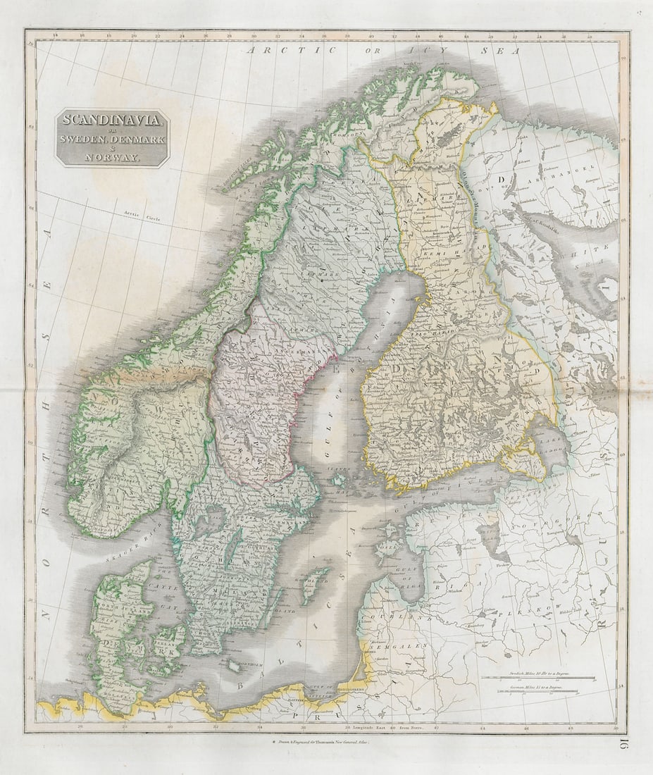 Scandinavia, or Sweden, Denmark & Norway Swedish Finland. THOMSON 1830 map (1 of 1)