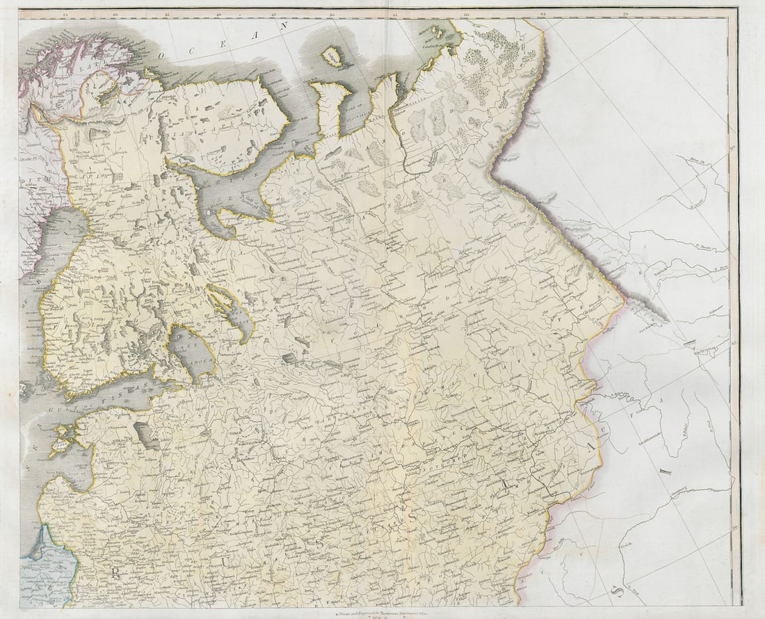 European Russia, Finland, the Baltic States & Belarus. THOMSON 1830 old map (1 of 1)