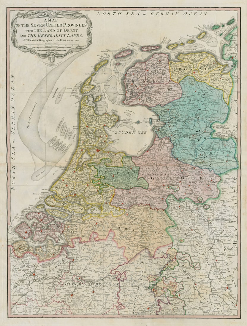 The Seven United Provinces with the Land of Drent… FADEN. Netherlands 1794 map (1 of 1)
