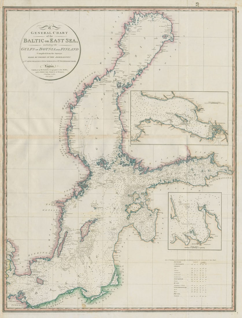 The Baltic or East Sea, including Gulfs of Botnia & Finland FADEN/NEALE 1803 map: Title: The Baltic or East Sea, including Gulfs of Botnia & Finland FADEN/NEALE 1803 map Description: A general chart of the Baltic or East Sea, including Gulfs of Botnia and Finland compiled from the 