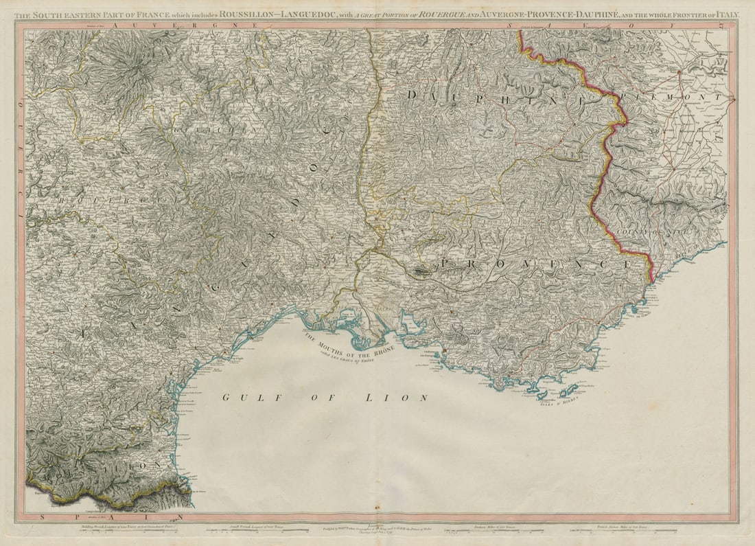 The south eastern part of France which includes Roussillon… FADEN 1799 old map: Title: The south eastern part of France which includes Roussillon… FADEN 1799 old map Description: The south eastern part of France which includes Roussillon-Languedoc with a great portion of