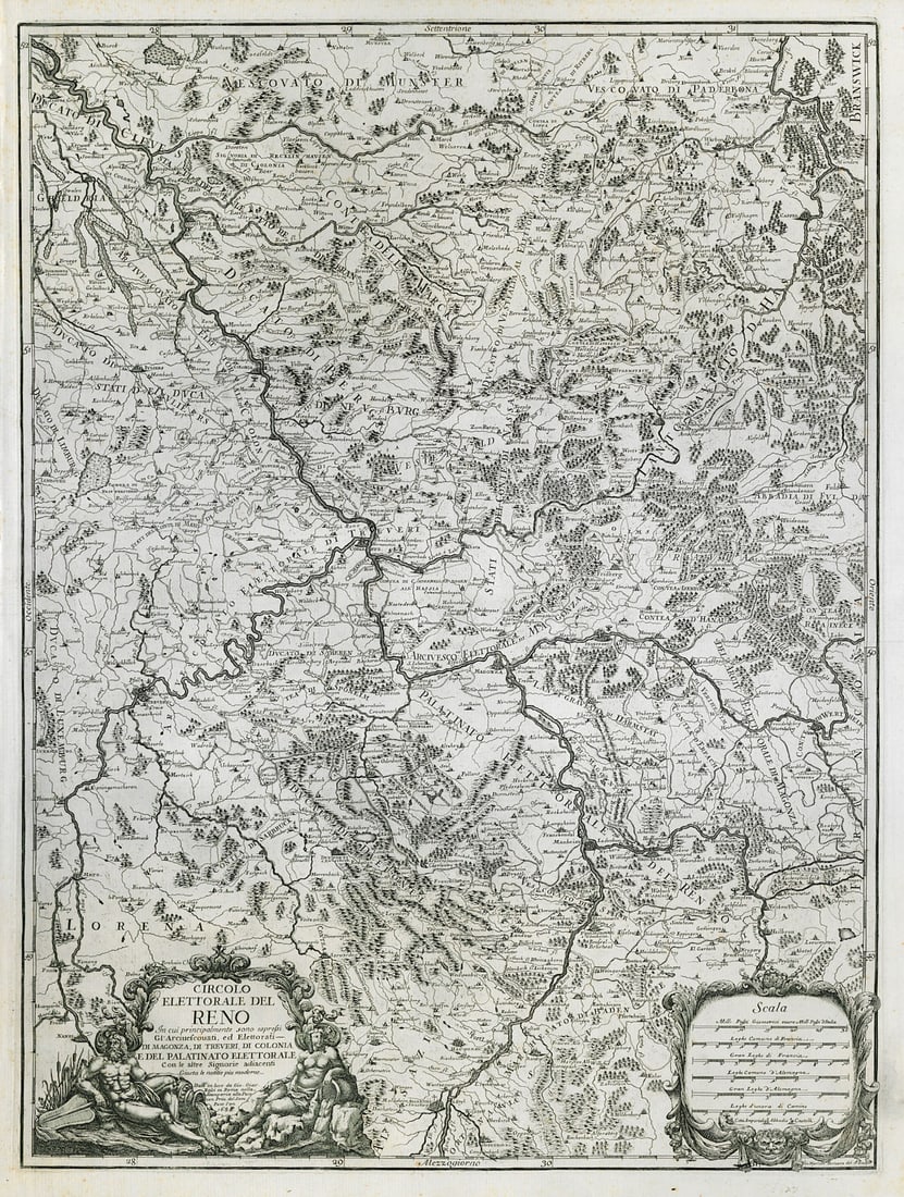 Circolo Elettorale del Reno. Electoral Rhenish Circle. Rhineland. ROSSI 1686 map: Title: Circolo Elettorale del Reno. Electoral Rhenish Circle. Rhineland. ROSSI 1686 map Description: Circolo Elettorale del Reno [Electoral Rhenish Circle]. Rhineland Palatinate, the Saarland and most