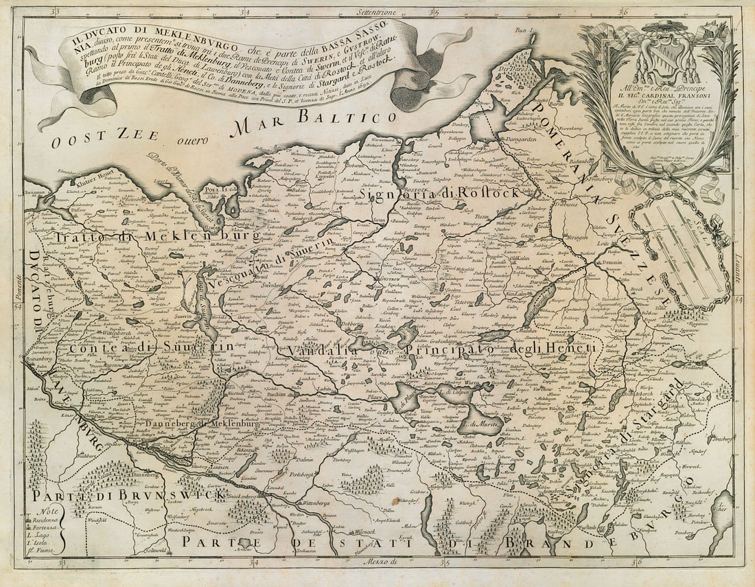 Il Ducato di Meklenburgo… Bassa Sassonia. Mecklenburg. ROSSI / CANTELLI 1692 map: Title: Il Ducato di Meklenburgo… Bassa Sassonia. Mecklenburg. ROSSI / CANTELLI 1692 map Description: Il Ducato di Meklenburgo che e parte della Bassa Sassonia [The Duchy of Mecklenburg, part of 