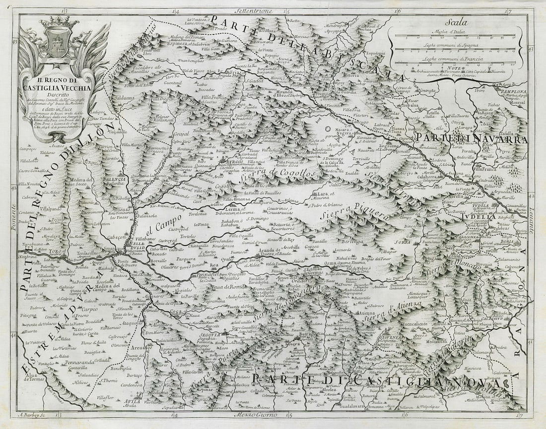 Il Regno di Castiglia Vecchia Old Castile Castilla Vieja ROSSI/CANTELLI 1696 map: Title: Il Regno di Castiglia Vecchia Old Castile Castilla Vieja ROSSI/CANTELLI 1696 map Description: Il Regno di Castiglia Vecchia [The Kingdom of Old Castile]. Castilla la Vieja, north central Spain,