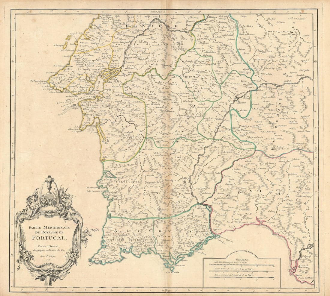 Partie Méridionale du Royaume Portugal. Southern Algarve. VAUGONDY 1751 map: Title: "Partie Méridionale du Royaume Portugal". Southern Algarve. VAUGONDY 1751 map Description: Partie Méridionale du Royaume de Portugal, par le Sr. Robert, Géographe ordinaire du Ro