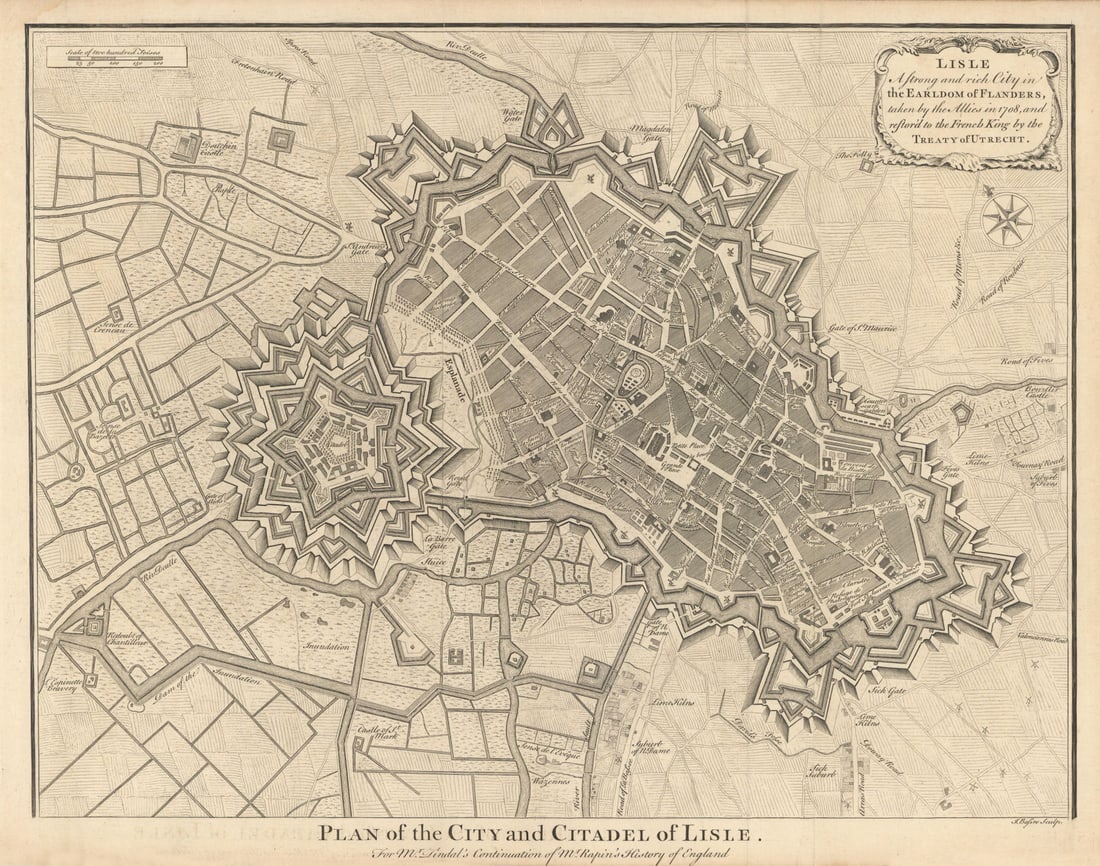 Plan of the City & Citadel of Lisle a strong & rich city… Lille BASIRE c1759 map: Title: Plan of the City & Citadel of Lisle a strong & rich city… Lille BASIRE c1759 map Description: Plan of the City and Citadel of Lisle - Lisle, a strong and rich city in the Earldom of Fland