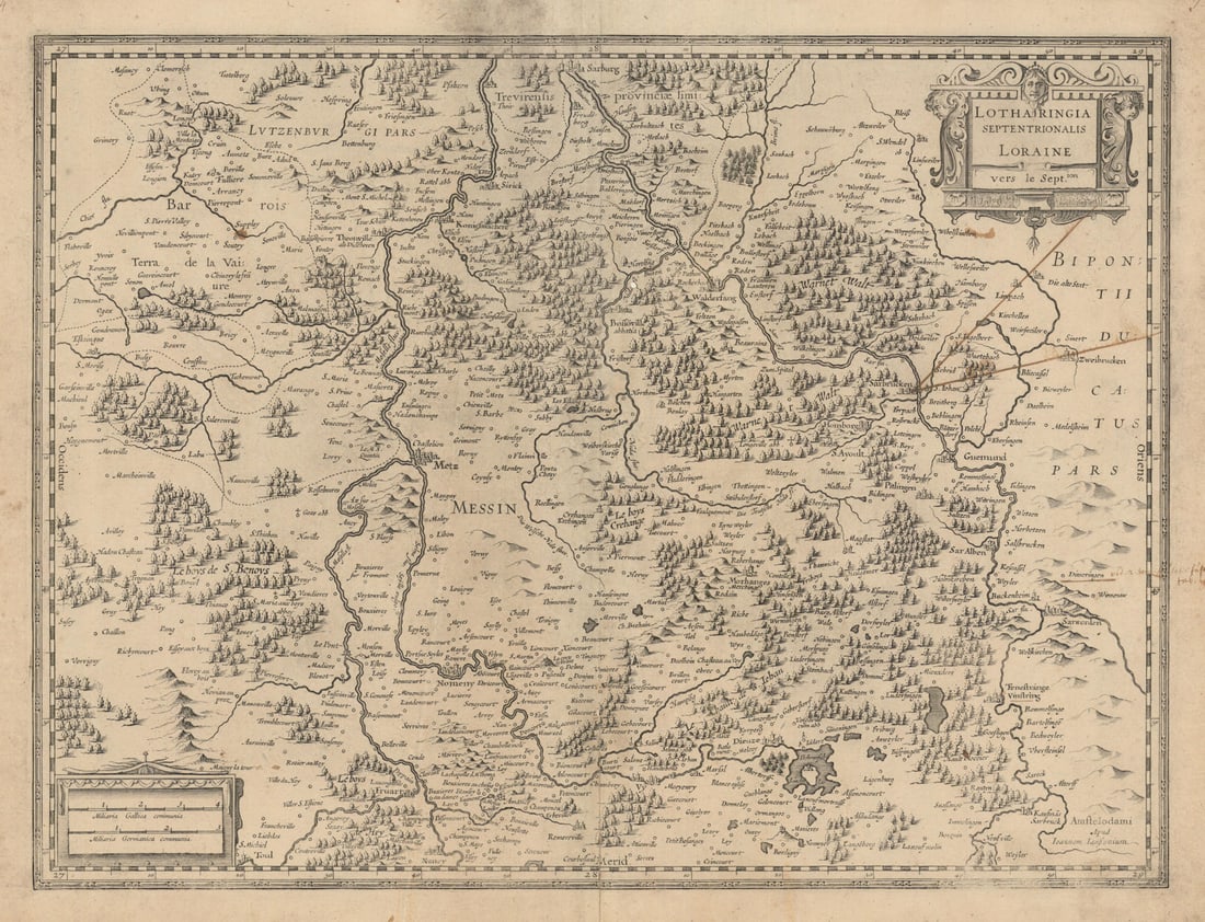 Lotharingia Septentrionalis. Loraine vers le Sept Lorraine. Janssonius c1631 map (1 of 1)