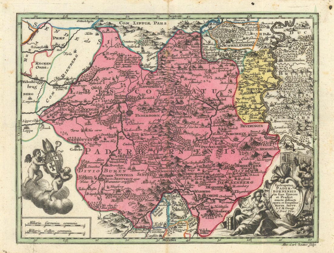 Episcopatus Paderbornensis… Paderborn. North Rhine-Westphalia. Seutter c1744 map: Title: Episcopatus Paderbornensis… Paderborn. North Rhine-Westphalia. Seutter c1744 map Description: Episcopatus Paderbornensis in suas Dioeces. et Praefect. exacte distincti. opera et