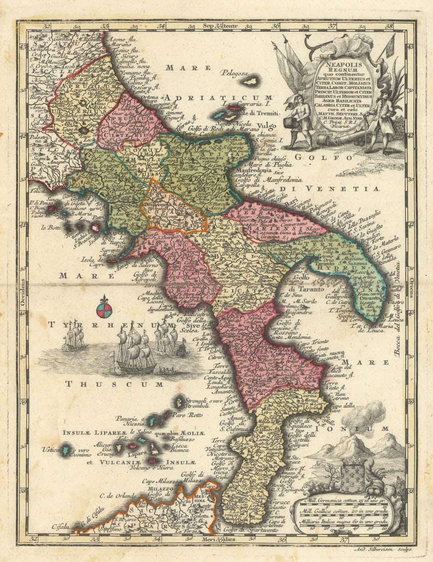 Neapolis Regnum… The Kingdom of Naples. Southern Italy by Seutter c1744 map: Title: Neapolis Regnum… The Kingdom of Naples. Southern Italy by Seutter c1744 map Description: Neapolis Regnum quo continentur Aprutium Ulterius et citer. comit. Molisius Terra Labor Capitaniat