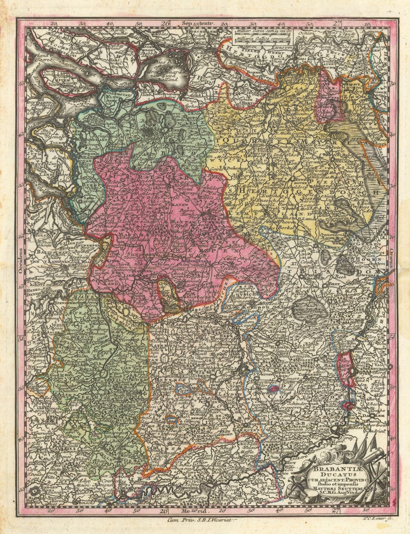 Brabantiae ducatus cum adjacentibus provinciis… Brabant by Seutter c1744 map: Title: Brabantiae ducatus cum adjacentibus provinciis… Brabant by Seutter c1744 map Description: Brabantiae ducatus cum adjacentibus provinciis Studio et impensis Matthaei Seutteri, S.C.M. G.