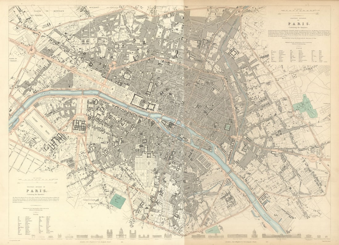 PARIS. Antique town city map plan. LARGE 55 x 40cm. SDUK 1847 old: Title: PARIS. Antique town city map plan. LARGE 55 x 40cm. SDUK 1847 old Description: PARIS' by S.D.U.K. - Society for the Diffusion of Useful Knowledge. Published 1847. Antique steel engraved map wit