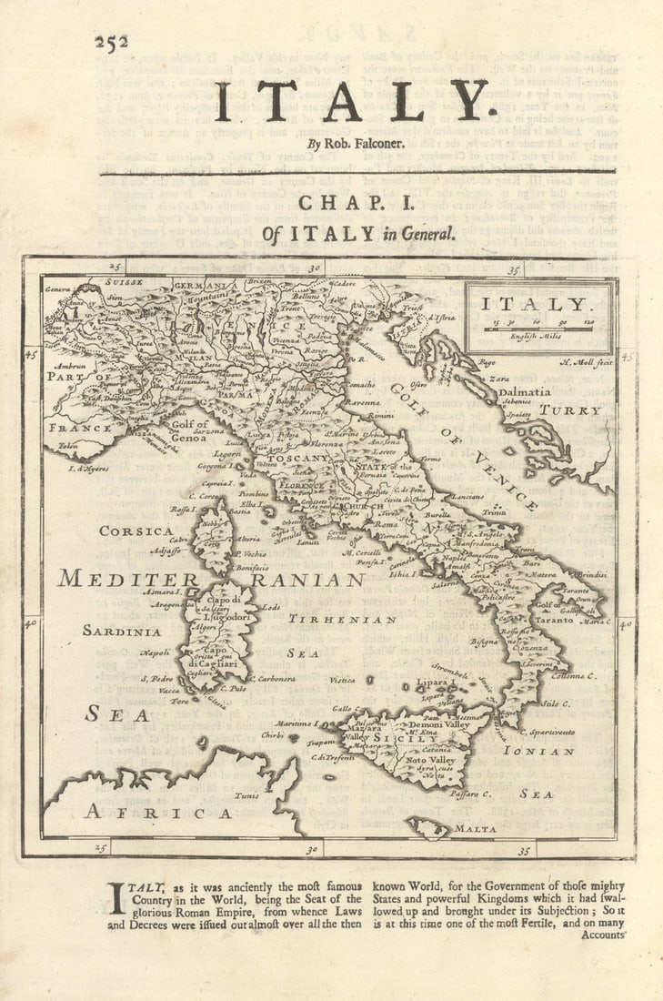 Italy by Herman Moll. Includes Haute-Savoie 1701 old antique map plan chart: Title: Italy by Herman Moll. Includes Haute-Savoie 1701 old antique map plan chart Description: Italy' by Moll, Herman. Published 1701. Antique copperplate map. Size 30 x 20 cm | 11.5 x 7.5 inches. Co