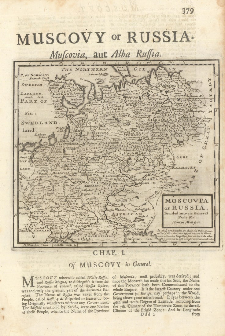 Muscovia or Russia by Herman Moll. Ukraine Belarus western Russia 1701 old map: Title: Muscovia or Russia by Herman Moll. Ukraine Belarus western Russia 1701 old map Description: Muscovia or Russia divided into its General Parts &c.' by Moll, Herman. Published 1701. Antique c