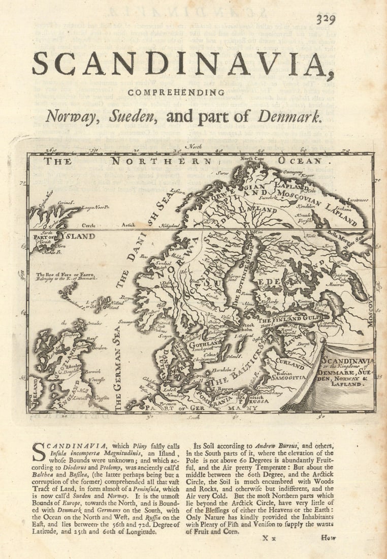 Scandinavia or the Kingdom of Denmark, Sueden, Norway & Lapland. MOLL 1701 map (1 of 1)