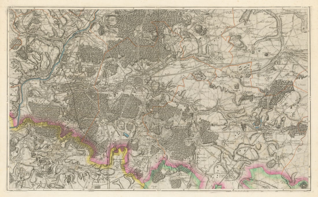 Oise—Val-d'Oise. Chantilly, Creil, Senlis, Crépy-en-Valois, Chaalis 1856 map (1 of 1)